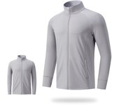 Chaqueta ligera con cremallera completa para hombre, camisa de manga larga con refrigeración, protección solar, ropa deportiva