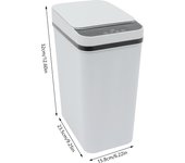 Cubo de basura automático inteligente con sensor de movimiento para cocina y oficina, capacidad de 12 L