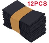 Set Of 6/12/24 40x40cm Table Cloth Napkins Durable Polyester Thicken Placemat Reusable for Kitchen Dining  Wedding Decoration