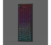 El macro del eje verde define el teclado del juego Teclado mecánico luminoso de colores mezclados