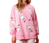 Women's Sweatshirts Thick Cold Female Top Round Neck New In Warm Pullover Autumn and Winter Cotton Nice Color 2000s Y2k Style E