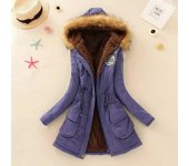 Chaqueta de algodón acolchada para mujer, abrigo informal ajustado con capucha, Parkas acolchadas, abrigo cálido, otoño e invierno, novedad de 2025
