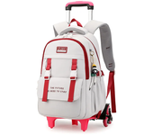 elementary school backpack with trolley for girls student Rolling Backpack with wheels children detachable wheeled backpack
