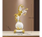 Portable Resin Feng Shui Lucky Horse Statue Good Luck Attract Wealth Office Ornaments Small Horse Sculpture Living Room