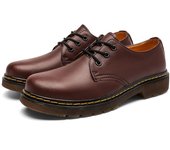Botas Oxford para hombre, zapatos de vestir formales con puntera redonda antideslizante, cómodos zapatos de trabajo para hombre