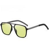Gafas de sol polarizadas para conducir, gafas de sol con marco grande de metal para hombres de moda que cambian de color al aire libre