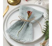 10pcs Vintage Rustic Cotton Napkins Retro Burr Soft and Absorbent Napkin Cloth Linen for Wedding Party Table Decorations