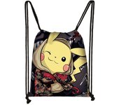 Yellow monster drawstring bag polyester drawstring primary school student backpack portable school bag outdoor cartoon backpack