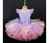 Toddler Sequined  ballet dress  Jazz costumes children ballerinas tutu Outfits kids Ballroom dance Clothes