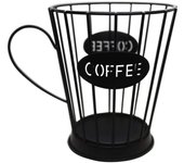 Soporte para cápsulas de café, cesta de almacenamiento para encimera de cocina, soportes para cápsulas de Espresso (pequeño), negro