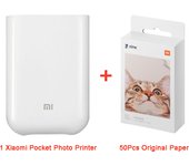 Xiaomi 1 Pocket Photo Printer with ZINK Inkless Technology - Mini Multifunctional AR Video Printing - Bluetooth 5 Portable for Mijia APP
