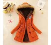 Chaqueta de algodón acolchada para mujer, abrigo informal ajustado con capucha, Parkas acolchadas, abrigo cálido, otoño e invierno, novedad de 2025