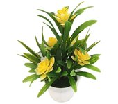 Simulación Artificial en maceta, plantas falsas amarillas, rojas, naranjas, rosas y moradas, flores, decoración de mesa de jardín para el hogar, adorno para habitación, bonsái