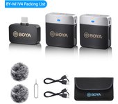 BOYA BY-M1V Wireless Lavalier Lapel Condenser Microphone for iPhone Android Smartphone Camera YouTube Broadcast Interview Vlog