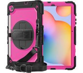 For Samsung Galaxy Tab S6 Lite 10.4 inch 2020 2022 2024 with Screen Protector & Shoulder Strap Hand Strap Stand Case