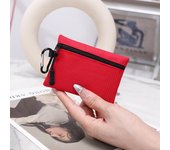 Monedero informal de tela de buey de estilo coreano, monedero con cremallera de Color sólido, bolso para artículos pequeños, tarjetero, cartera, bolsa de almacenamiento de tarjetas de viaje