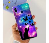 For Samsung Galaxy A20s Samsung A20 A30 Back Cover Phone Case Transparent Soft TPU Silicone Coque Women Fashion Flower Butterfly