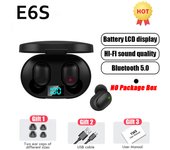 BLUEKAKA TWS E6S Fone Wireless Bluetooth Headphones LED Display Noise Canceling Earbuds with Mic Wireless Bluetooth Headphones