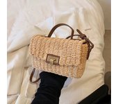 Straw Woven Bag, Women's New Woven Beach Bag, Handmade Woven Bag, Handbag, Women's Commuting Shoulder Bag, Crossbody Bag