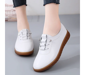 Zapatillas de deporte casuales de las mujeres,pisos de cuero,mocasines sin cordones,zapatos del barco