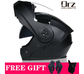 Casco Modular de seguridad para motocicleta, visera Interior de doble lente, aprobado por DOT
