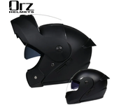 Casco Modular de seguridad para motocicleta, visera Interior de doble lente, aprobado por DOT