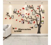 Tree 3D Acrylic Mirror Decals For Sofa TV Background Wall Decor DIY Family Photo Frame Stickers