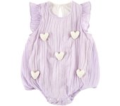2024 Verano Nuevo Bebé Ropa Amor Muñeca Pequeña Mosca Manga Recién Nacido Bebé Bum Abrigo Femenino Bebé Abrigo De Puerto