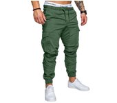 Pantalones holgados deportivos elásticos con cordón para hombre, pantalones de entrepierna abierta, moda informal