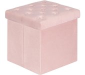 Almacenamiento Plegable de Franela Baul Grande Dormitorio Caja Almacenaje Retro Interior Banco Madera Juguetes Rosa 80x40x40cm