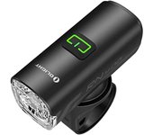 RN 400 LED Luz de Bicicleta Delantera de 400 Lúmenes, 89 Metros MAX. Faro Delantero Bici Recargable con USB-C,IPX 7 Impermeable Linterna Luz del Casco MTB
