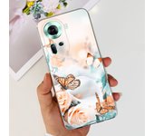 For Oppo Reno11 CPH2599 Case Reno8 T 4G CPH2599 Cover Soft TPU Clear Silicone Bumper Flower Women Fashion Coques Capa Reno 11 5G
