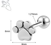 ZS 1 PC Punk Gothic Skull Stud Earring For Men Women Spider Snake Earrings Ear Studs Cartilage Helix Lobe Piercing Jewelry 16G