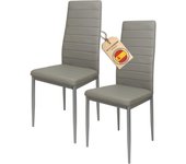 Pack de 2 Sillas de Comedor Tapizadas - Sillas Cocina Tapizadas - Sillas Comedor Pack (White, 2)
