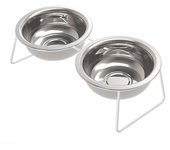 Thickened Stand Stainless Steel Dog Food Bowl 9°Tilted Angle Anti Slip Elevated Pets Feeders Anti Vomiting Easy To Clean