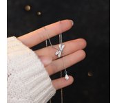 ArgentFlow 100% Sterling Silver S925 A Dragonfly Tassel Necklace Gift For Female N237
