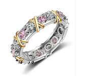 Women's Luxury 925 Sterling Silver High Carbon Diamond Rings Wedding Engagement Bands Cocktail Party Fine Jewelry Lady Gift