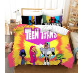 Cartoon Teen Titans Go Bedding Set Duvet Cover Bedroom Comforter Covers Single Twin King ​Size Quilt Cover Home Textile 2/3PCS