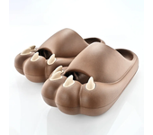 Zapatillas de verano para mujer, zapatillas de playa con forma de pata de gato, chanclas planas cómodas informales para mujer, sandalias deslizantes para el hogar para parejas, 2025