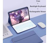 For Lenovo Xiaoxin Pad 10.6 inch 2022 Backlight Keyboard Case Mouse Bluetooth Spanish Keyboard Stand Funda for Tab M10 Plus 3rd