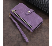 Funda de teléfono de cuero con tapa para Samsung Galaxy S9, S10, S20 FE, S21 Plus, S22, S23, S24 cremallera