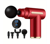 Mini Portable Fascia Massage Gun Electric Percussion Pistol Massager Body Relaxation LED Touch Screen 4Massage Head Holiday Gift