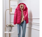 de Chaqueta plumón ultraligera con capucha para mujer, abrigo cortavientos fino y cálido, 7XL talla grande, Invierno gran,
