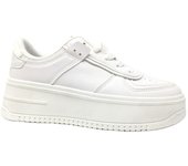 Zapatillas Blancas Mujer, Plataforma, Cordones, Deportivos modernos