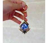 Game Impact Fontaine Sumeru Wanderer Light Pervious Key Chain 7 Element Eye Of Original God Cosplay Toy KeyRing