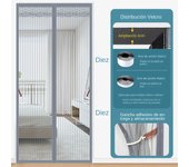 Mosquitera puerta Magnética, Puerta de Malla Magnética, Cortinas antimosquitos, Moscas E Insectos