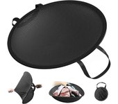 Cesta de lavandería plegable, cesta retráctil portátil negra de 24 pulgadas, cesta de almacenamiento de ropa sucia, bolsa de lavandería