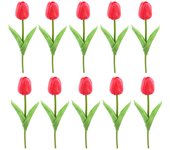 10Pcs Creative Simulated Tulip Flower Rustic Silk Flower Bouquet of Artificial Plants Artificial Plants Lightweight