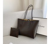 Fashion Crocodile Embossed Shoulde rBag For Women Trendy Pu Leather Totes Bag Large Capacity Portable Handbag Ladies Purse