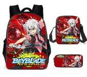 Popular Beyblade Burst Evolution 3D Print 3pcs/Set pupil School Bags Laptop Daypack Backpack Inclined shoulder bag Pencil Case